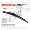 T560 4s Shop Chrome Vision Saver Clear Quiet Smooth Auto Parts Windshield Passenger Driver Stainless Steel Silicone Wiper Blade